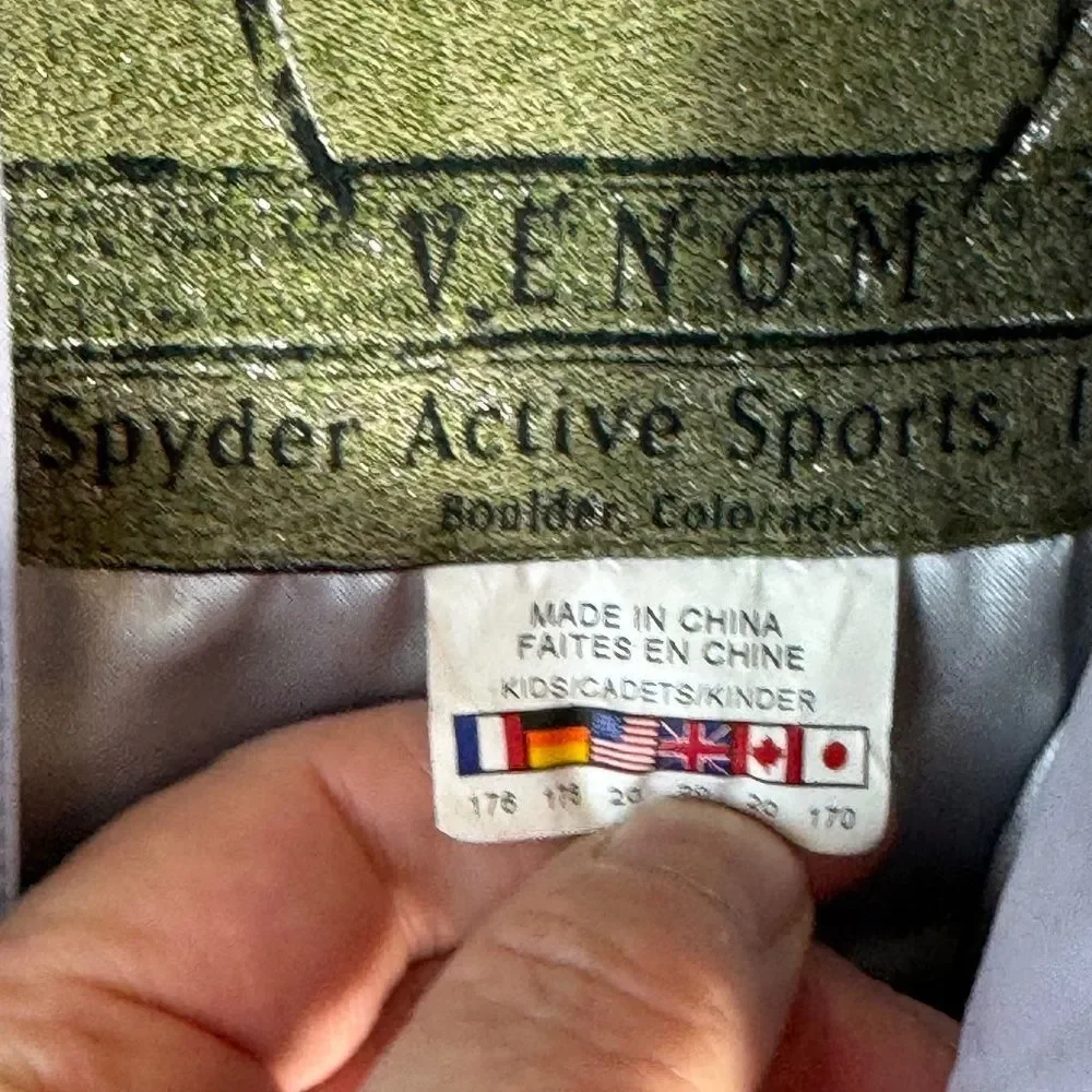 Spyder Team Venom Boys' Pale Lilac Ski Jacket Sz‎ 20 (Kids XXL)